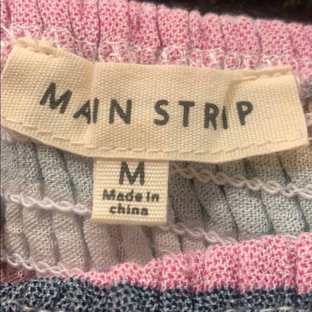 Main strip bell bottom jumpsuit - Picture 5 of 7